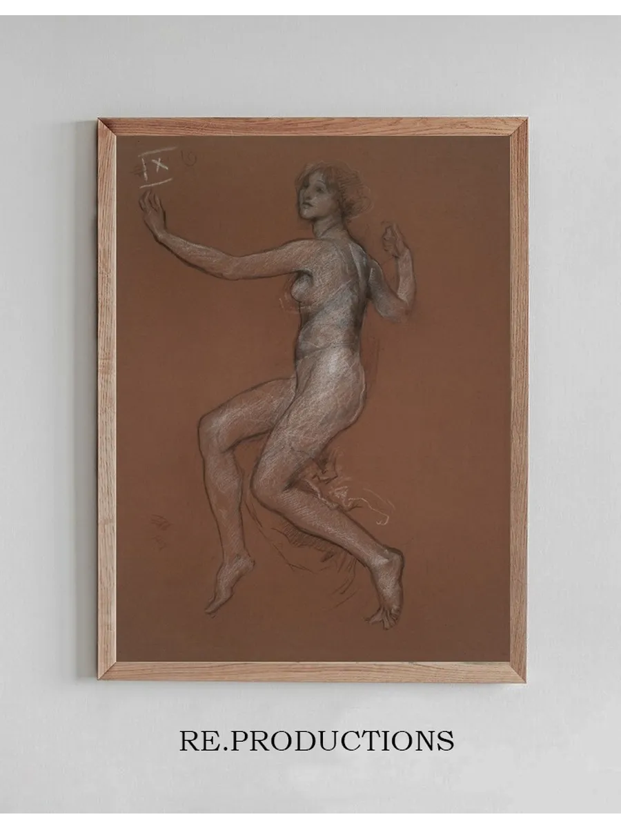 Study for Figure of 9 Am for the Hours Mural for the State Capitol Building in Harrisburg,pennsylvania