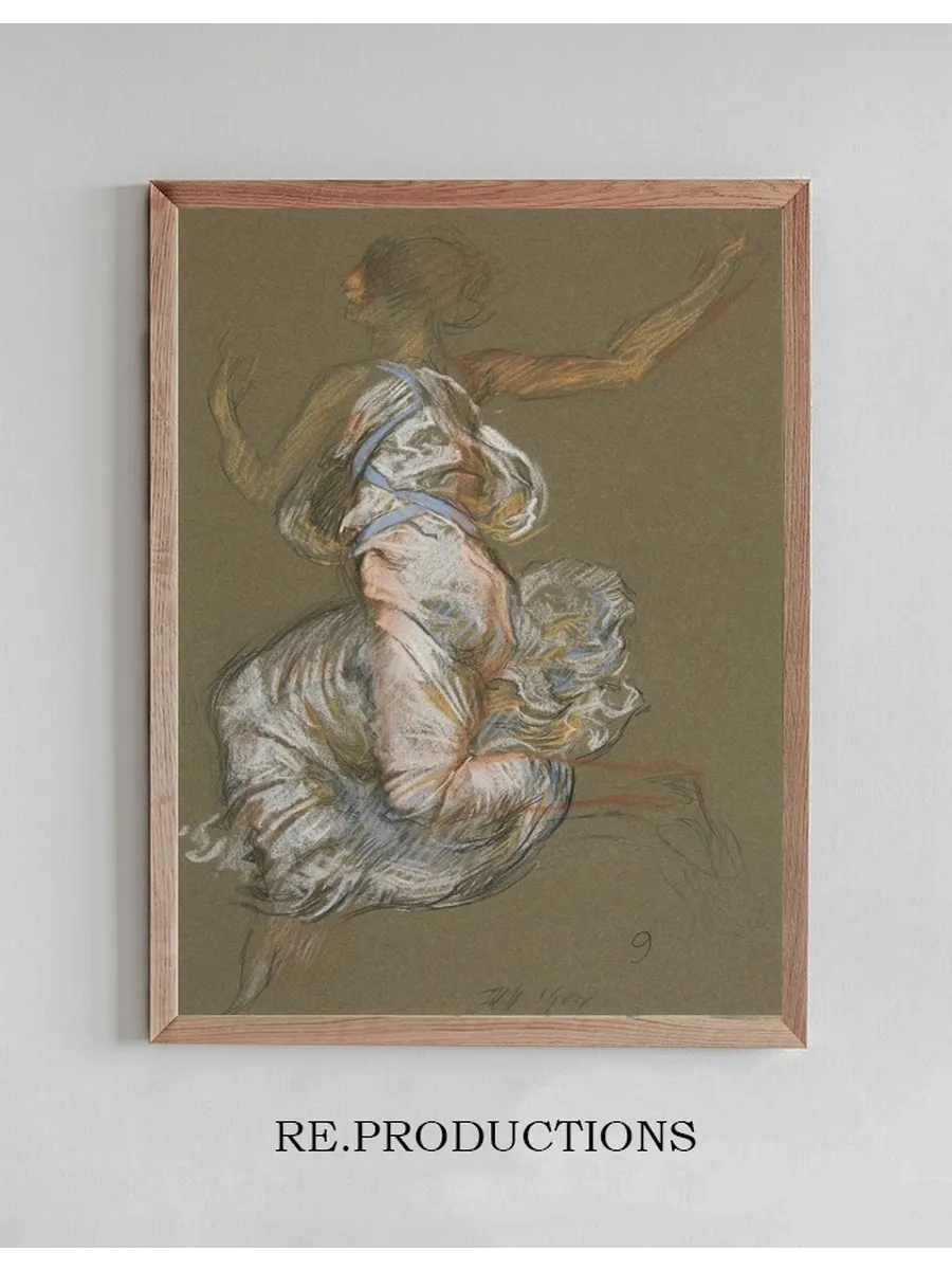 Study for Figure of 9 Am in the Hours Ceiling at the State Capitol Building in Harrisburg, Pennsylvania