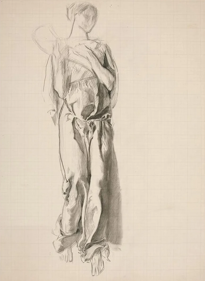 Study for Figure of Abundance in the Mural, Science Revealing the Treasures of the Earth, at the State Capitol