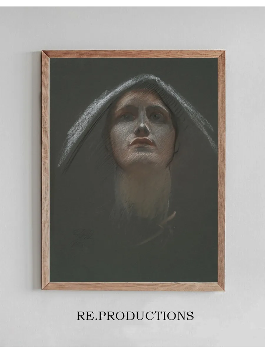 Study for Figure of Religion Rondel in the Rotunda of the State Capitol Building in Harrisburg, Pennsylvania,1