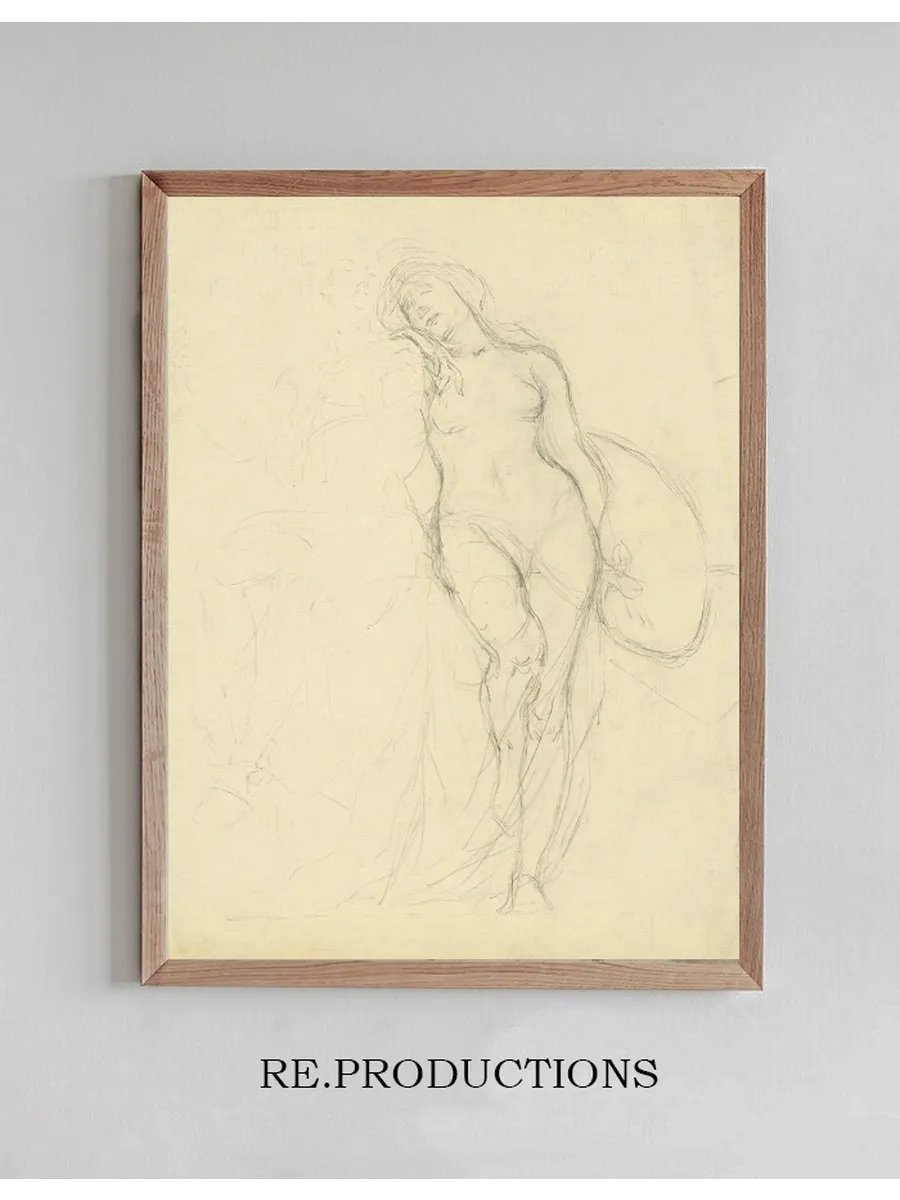 Study for Figures of Sculpture and Painting
