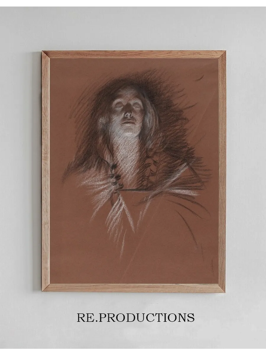 Study for Head of a Celtic Woman, from the Play Scene, Hamlet, Act 3, Scene2