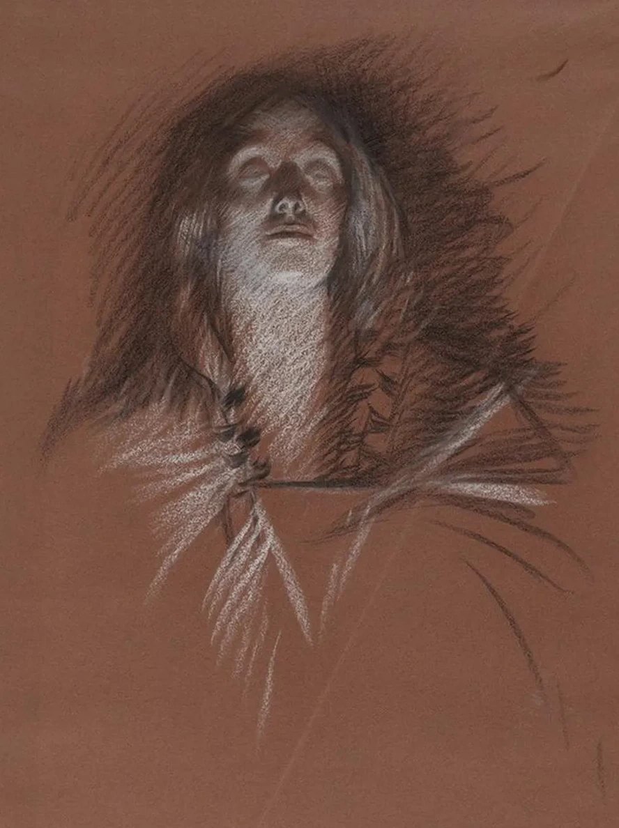 Study for Head of a Celtic Woman, from the Play Scene, Hamlet, Act 3, Scene2