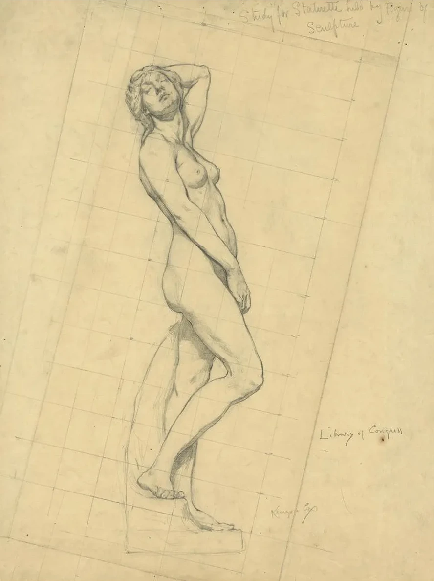 Study for Statuette Held by Figure of Sculpture
