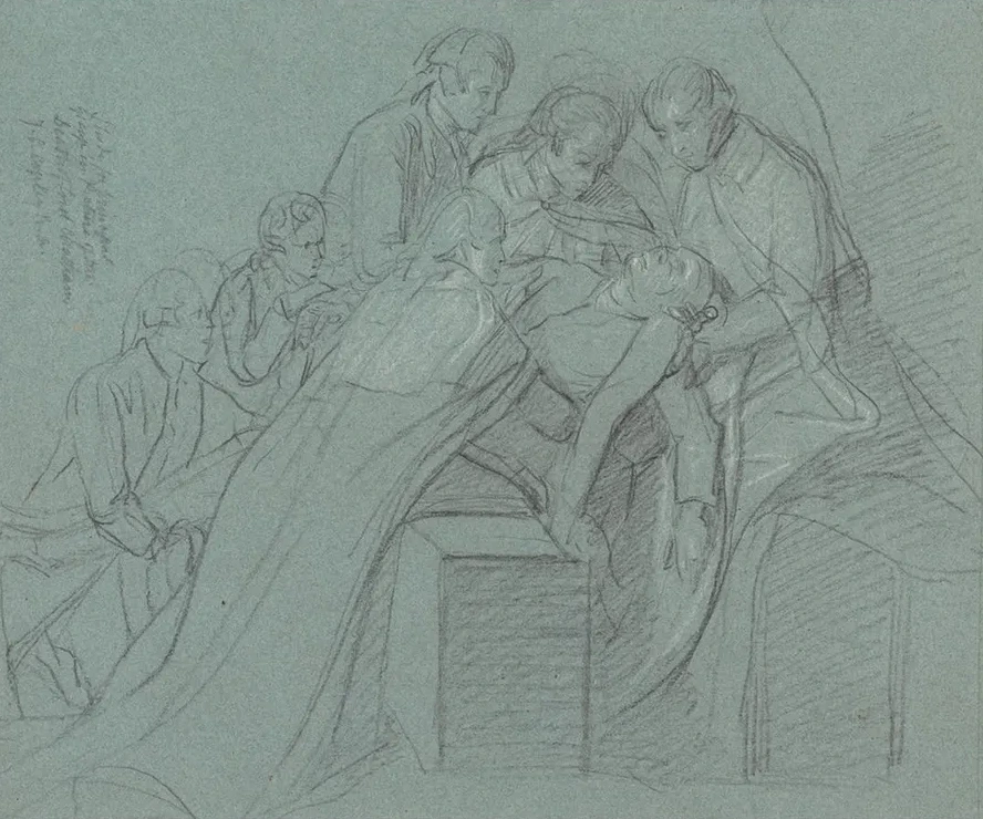 Study for the Central Group in the Death of Earl of Chatham