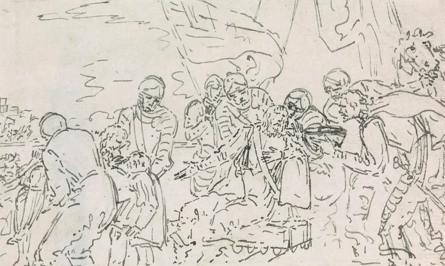 Study for the Death of a Knight