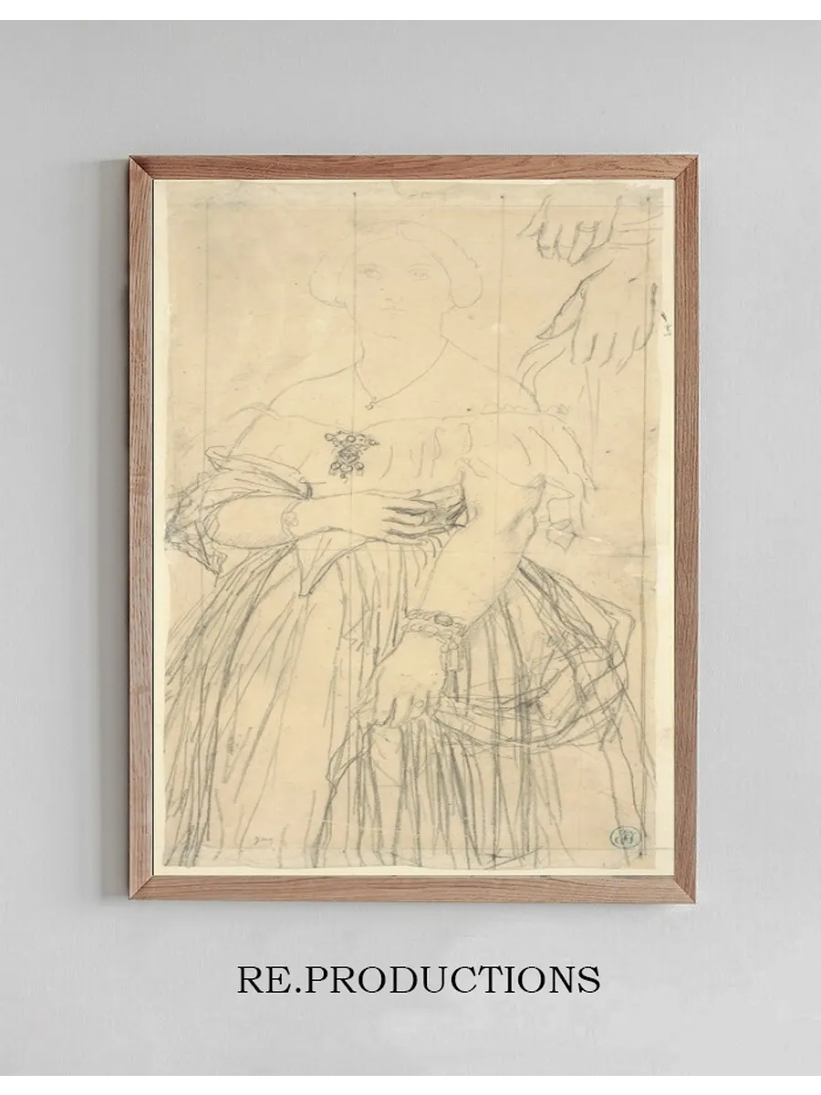 Study for the Dress and the Hands of Madame Moitessier