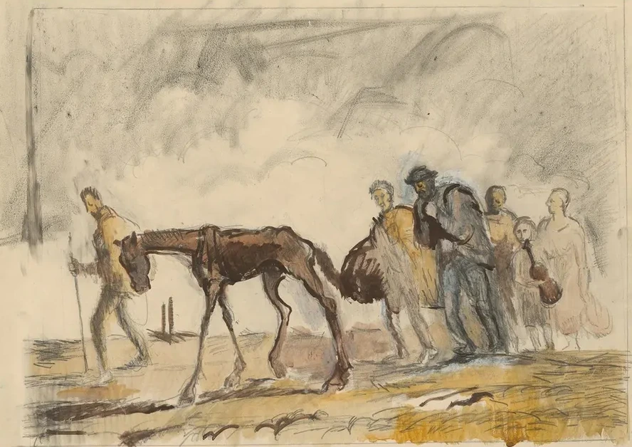 Study for the Lithograph Refugees
