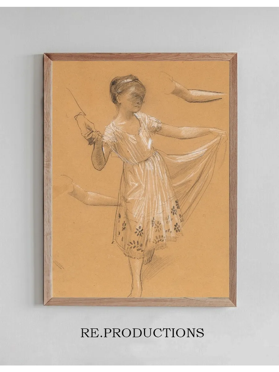 Study for the Dancing Little Girl from the Ceiling Painting Der Tanz