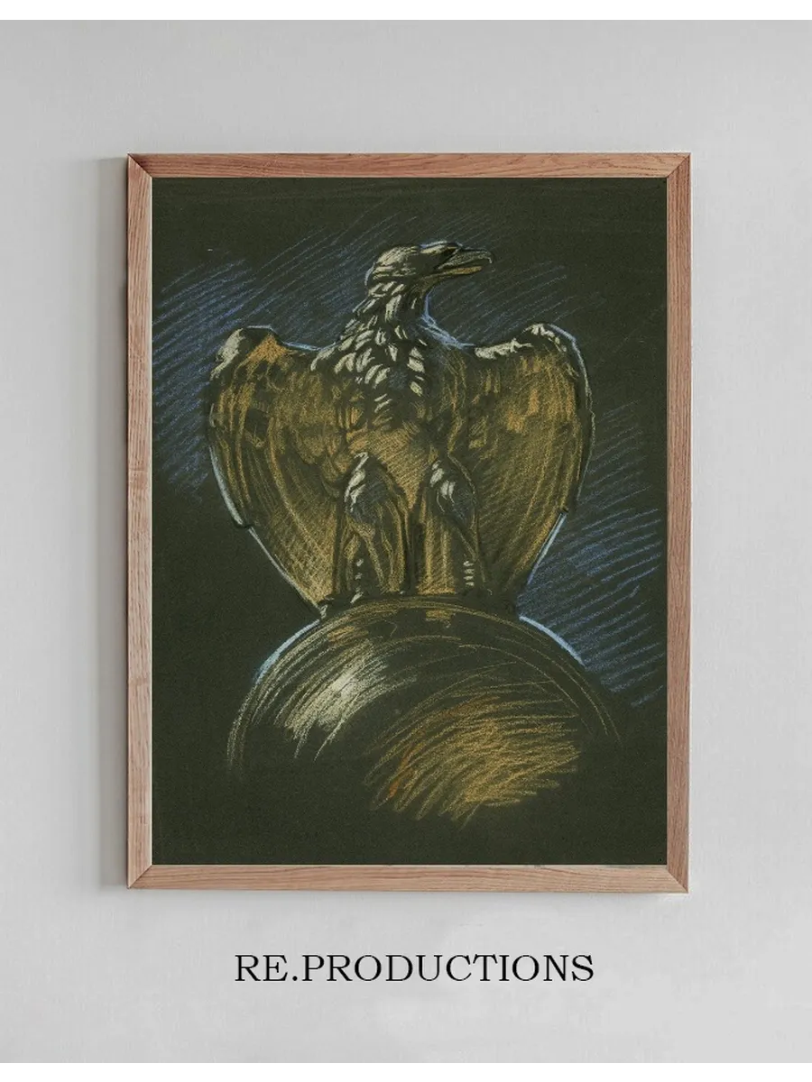 Study for the Eagle Column Decoration in Apotheosis of Pennsylvania Mural at the State Capitol Building in Har