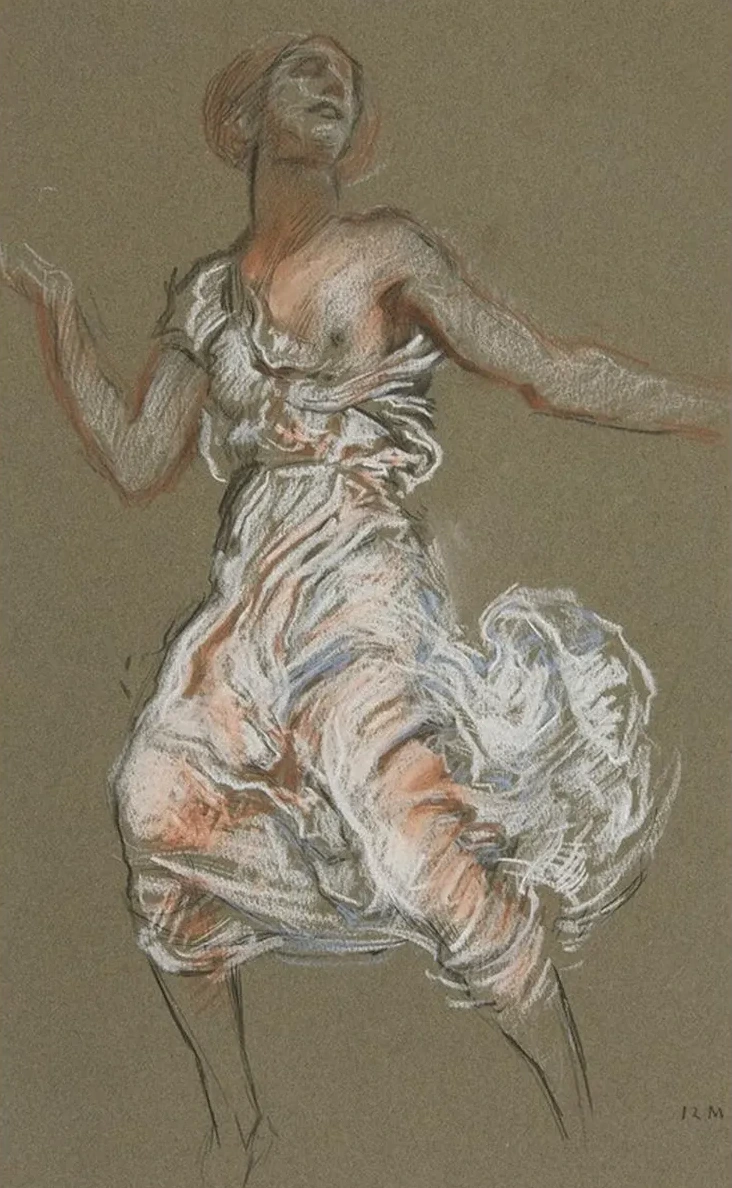 Study for the Figure of 12 Noon in the Hours Ceiling Mural, House Chamber, Pennsylvania State Capitol Atharris