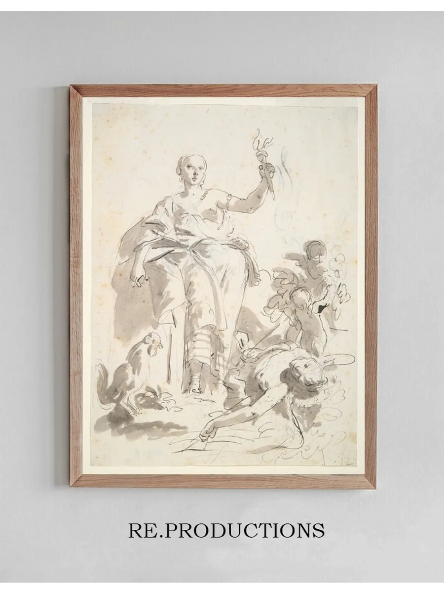 Study for the Fresco Industry Triumphing Over Idleness, at the Villa Lochi Albiron
