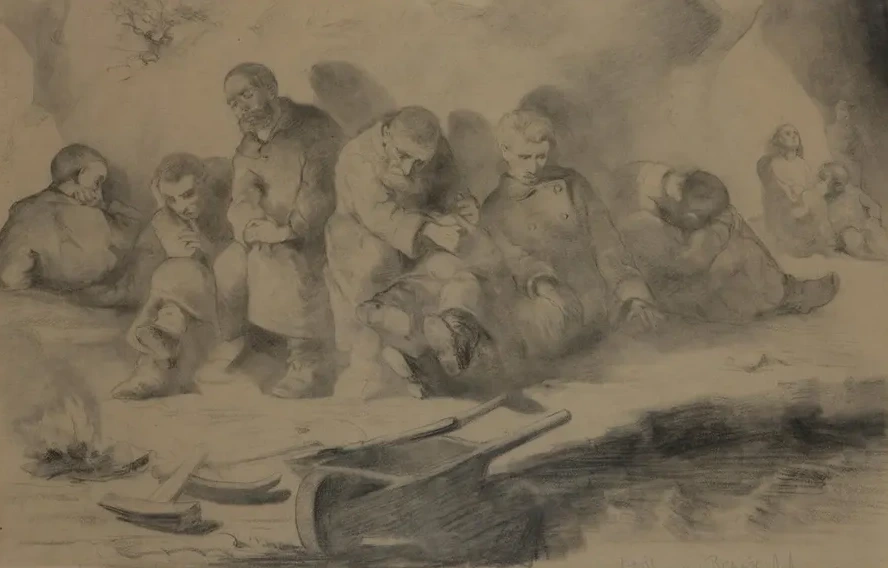 Study for the Painting Sunday in the Mine