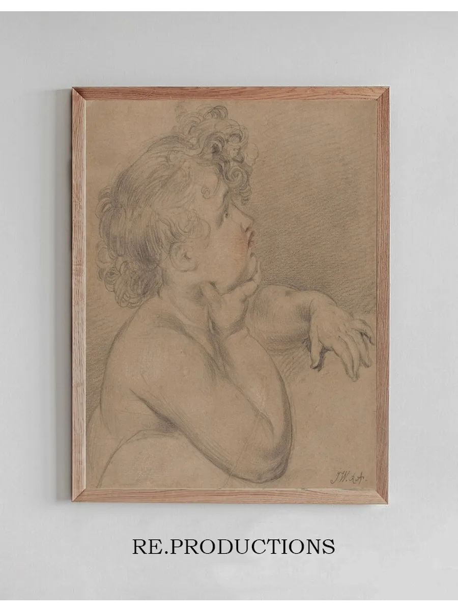 Study from Nature, One of the Children of Charity for the Large Picture of the Waterloo Allegory