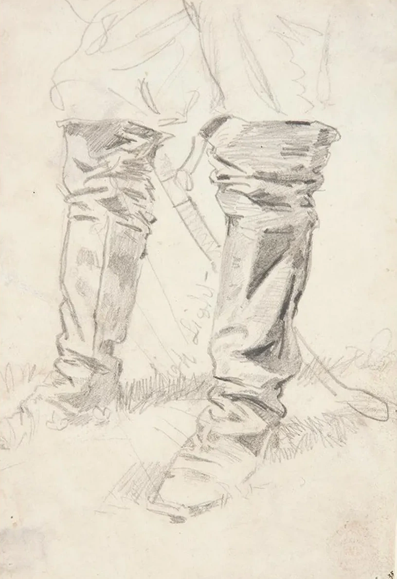 Study of Cavalry Officer's Boots