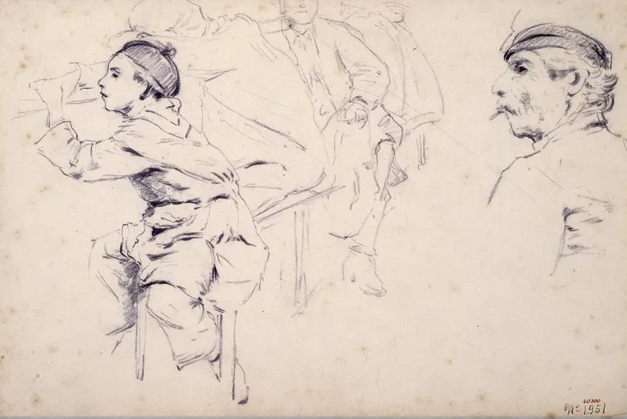 Study of Children and Figures of Men
