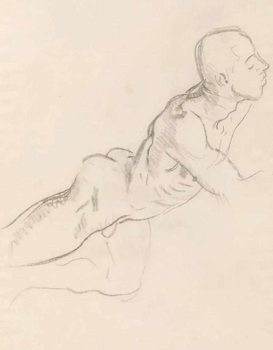 Study of Eros for Eros and Psyche, Relief Decoration, Rotunda, Museum of Fine Arts,boston