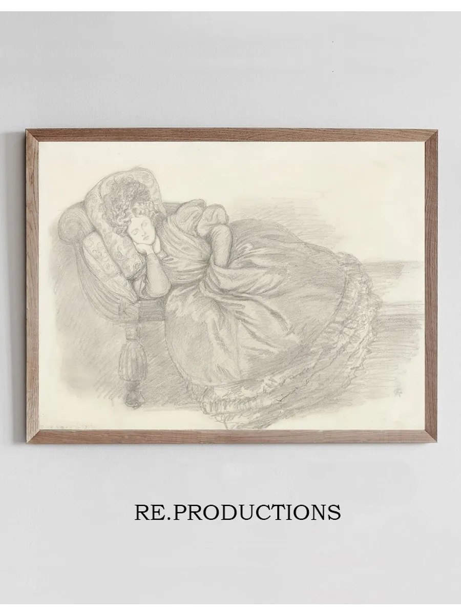 Study of Fanny Cornforth, Asleep on a Chaise - Longue