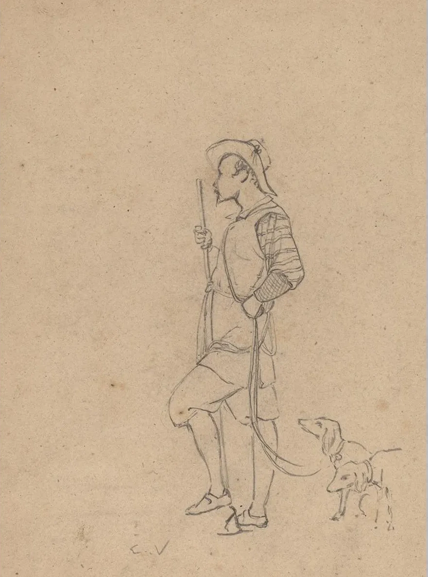 Study of Hunter with Dogs