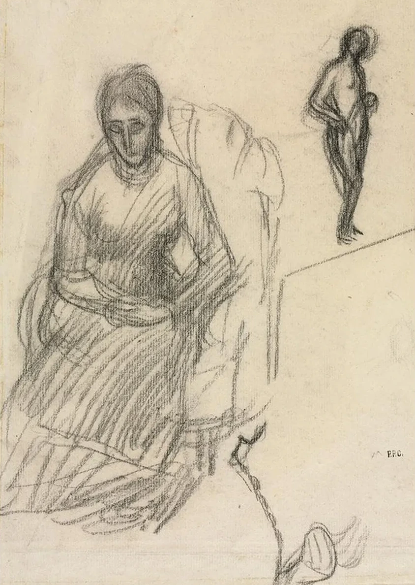 Study of Madame Marie Cantacuz ne Study of Standing Female Nude