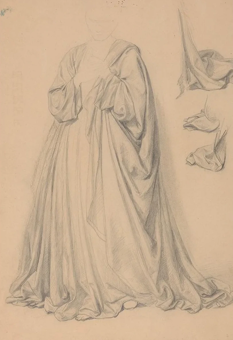 Study of Mary's Robes for the Painting the Immaculate Conception of the Blessed Virgin Mary