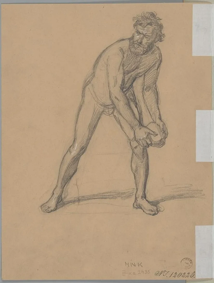 Study of St. Matthias His Assailant to the Painting Martyrdom of St. Matthias