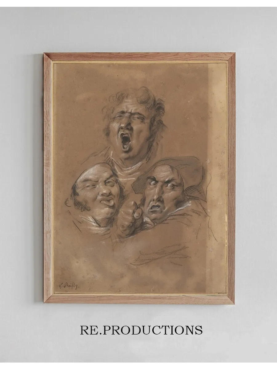 Study of Three Heads