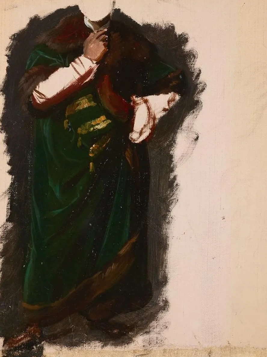 Study of W adys aw Jagie o's Garment to the Painting The Oath of Queen Jadwiga
