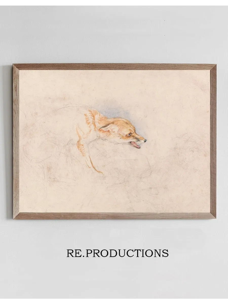 Study of a Crouching Fox, Facing Right