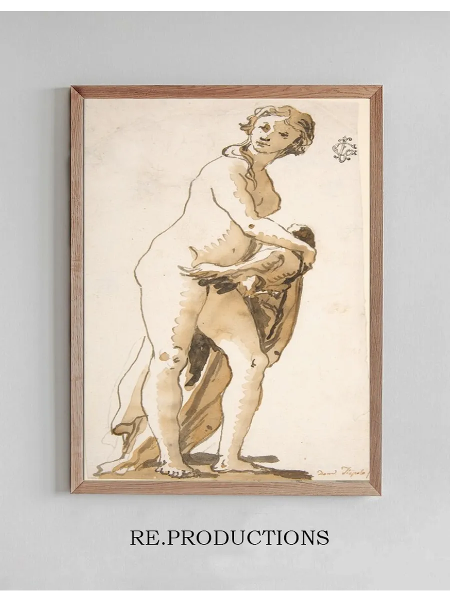 Study of a Garden Sculpture Leda