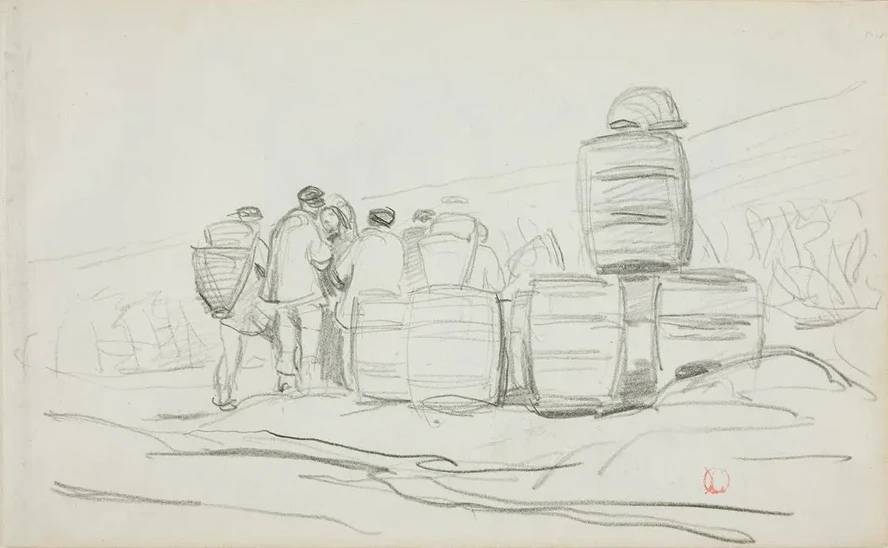 Study of a Group of People with Barrels