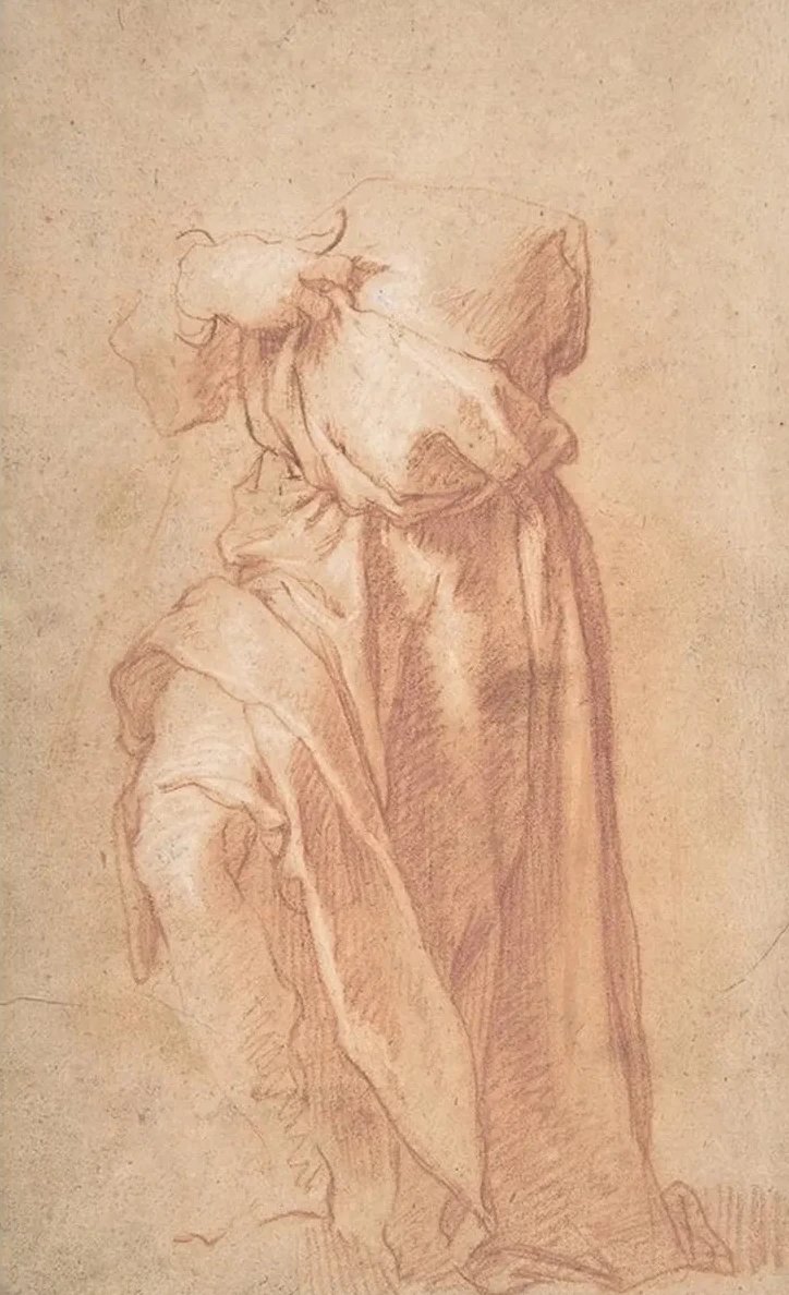 Study of a Headless Draped Figure with Arms Crossed
