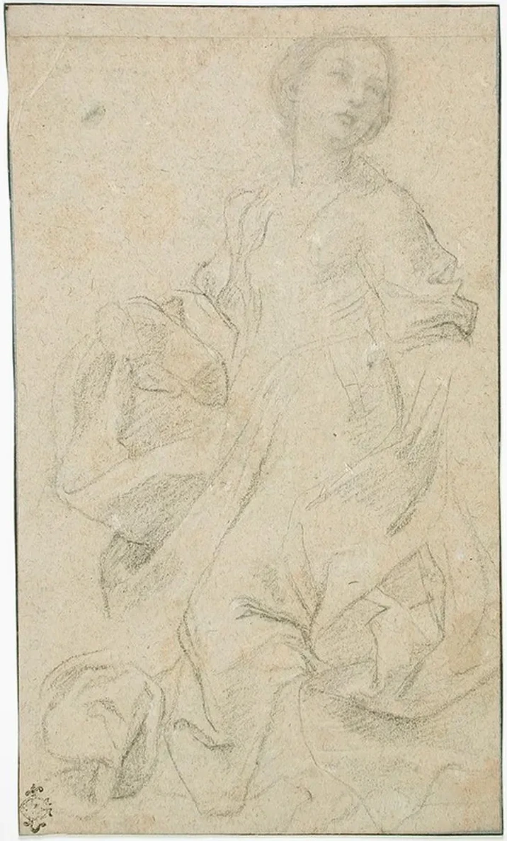 Study of a Kneeling Female Figure