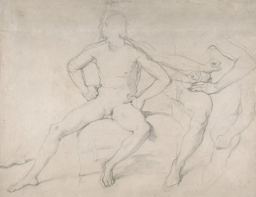 Study of a Seated Nude Male