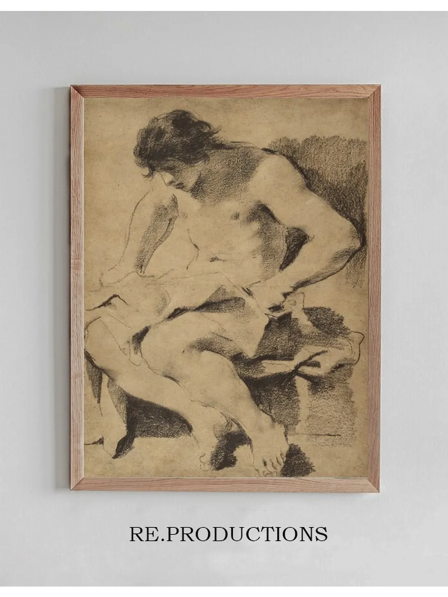 Study of a Seated Young Man
