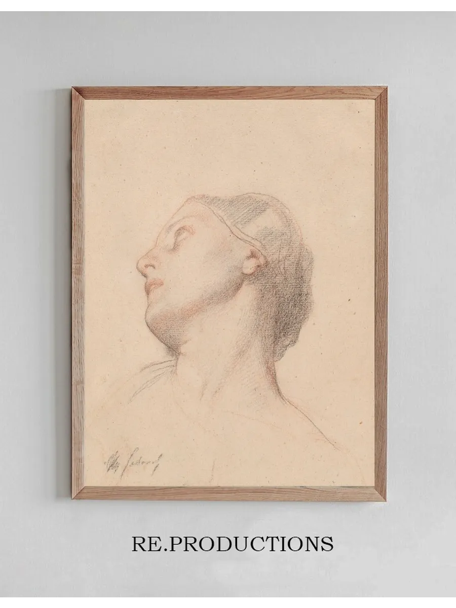 Study of a Woman's Head, for the Glorification of St. Louis