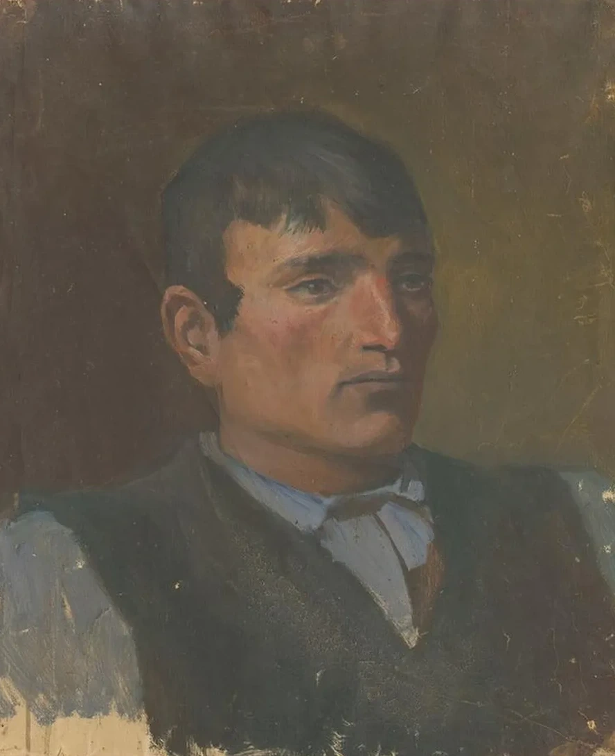 Study of a Young Man in a Dark Vest