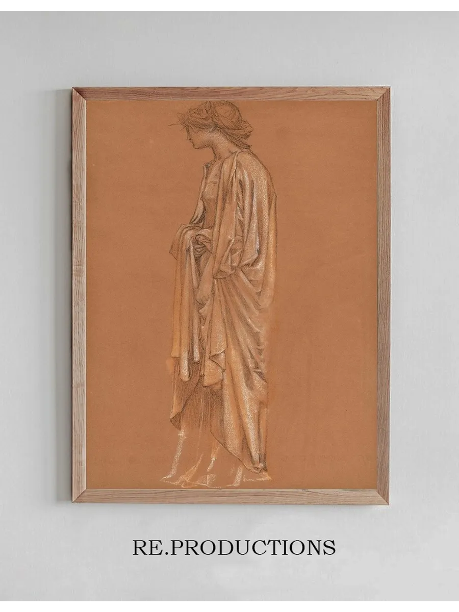 Study of a Draped Female Figure for the Sleep of Arthur in Avalon