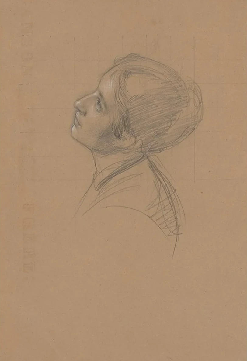 Study of a Female Head for the Figure of Queen Jadwiga in the Painting Queen Jadwiga's Oath