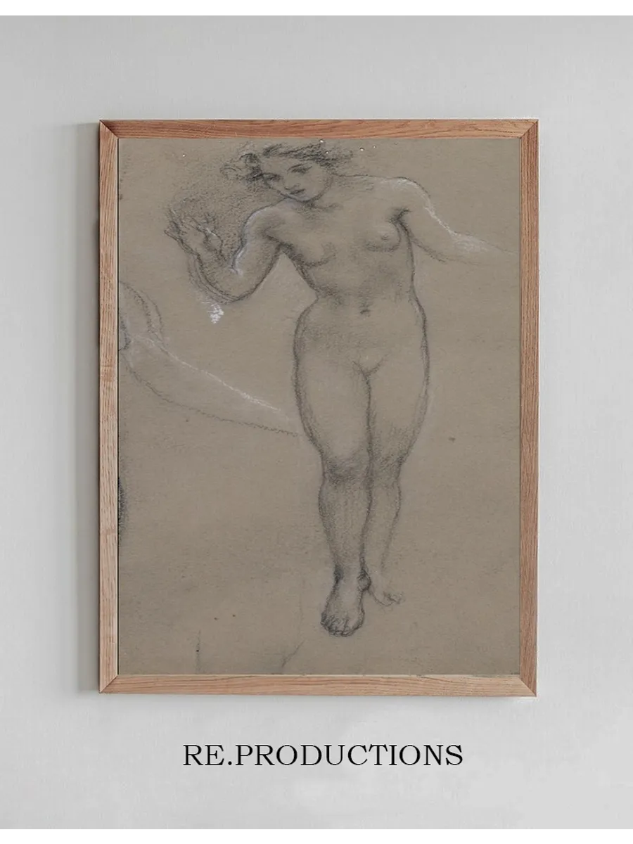 Study of a Nude Female Figure for Diana and Endymion