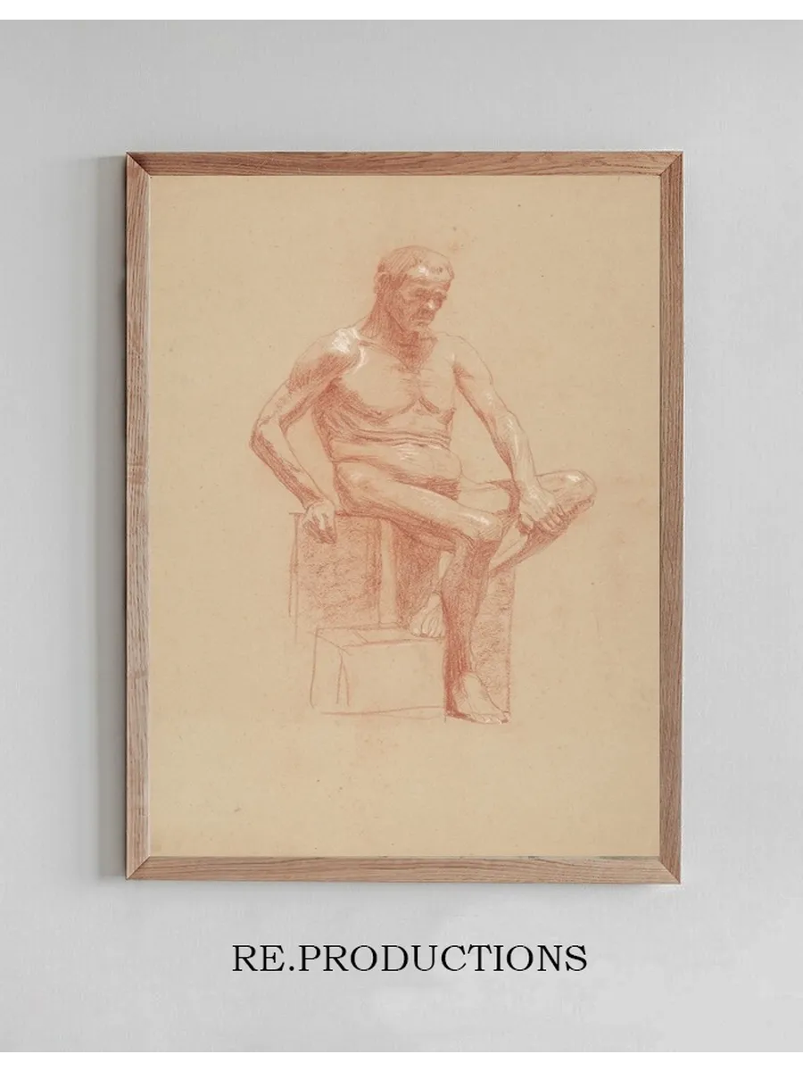 Study of a Sitting Male Nude