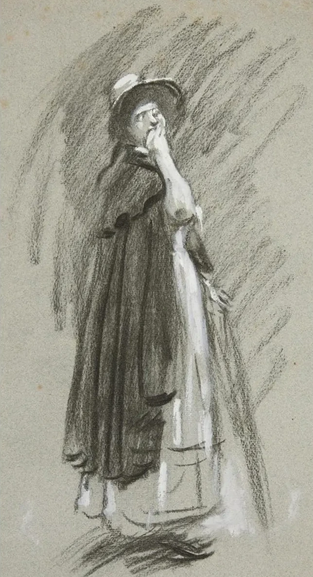 Study of a Woman in Cloak Andhat