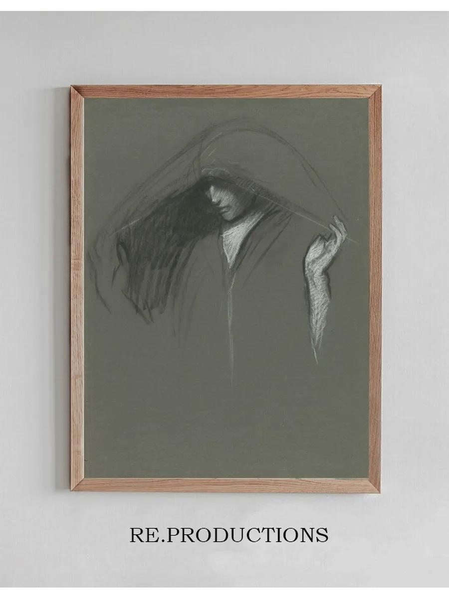 Study of draped head of A Mary for Three Marys at TheTomb