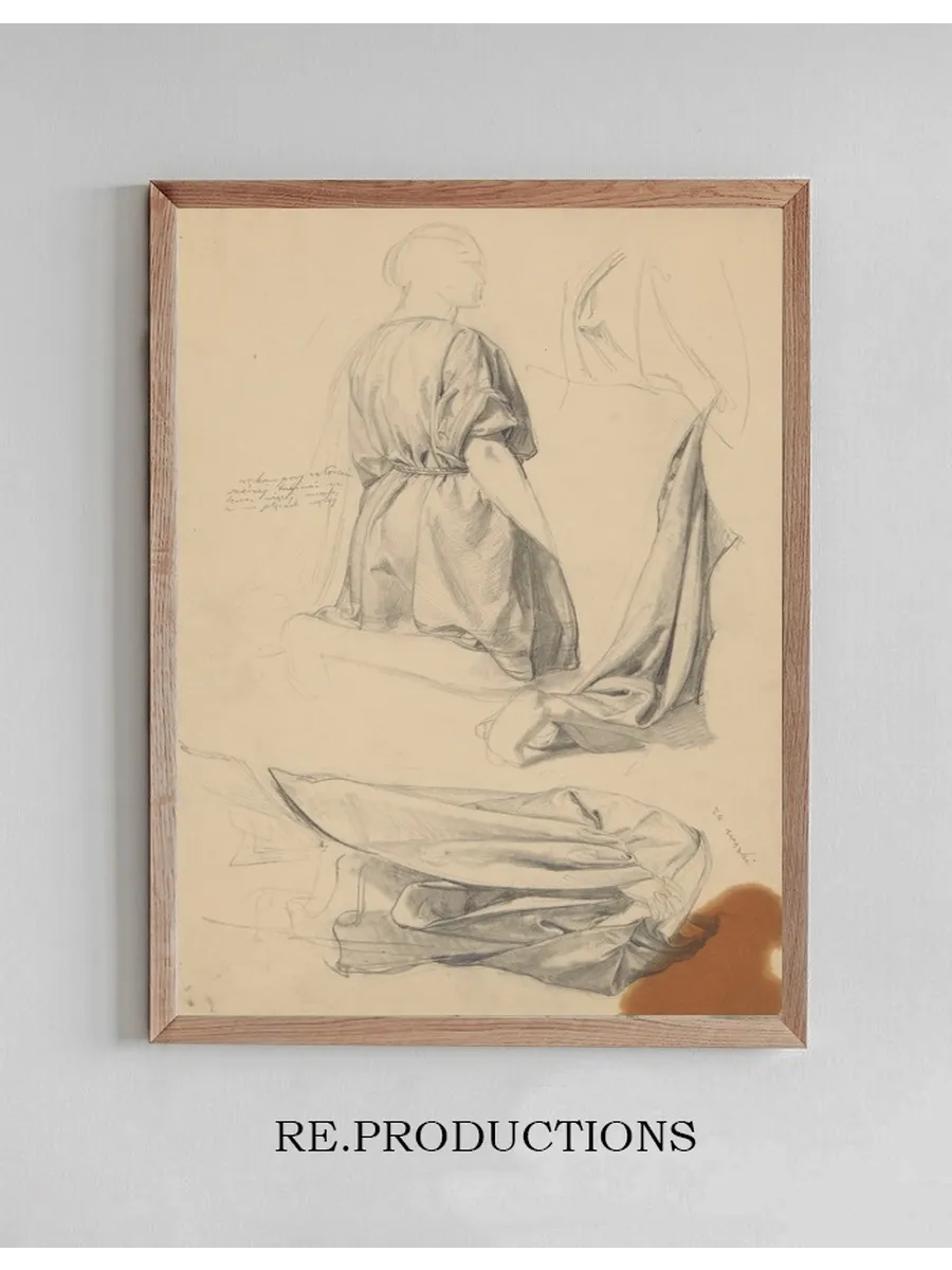 Study of Drapery of Nicodemus Robes to the Painting Entombment