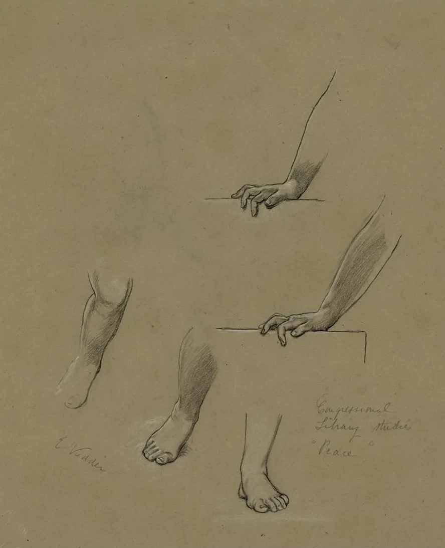 Study of Hands and Feet for the Mural Peace and Prosperity