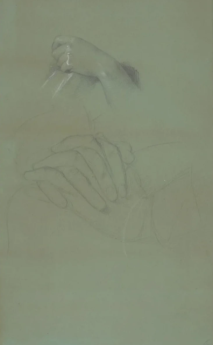 Study of Hands for the Painting Death of Barbara Radziwi