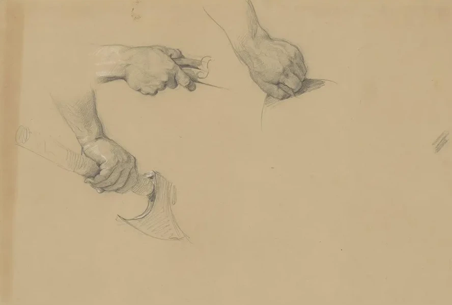 Study of Hands to the Painting Martyrdom of St. Josaphat Kuntsevych