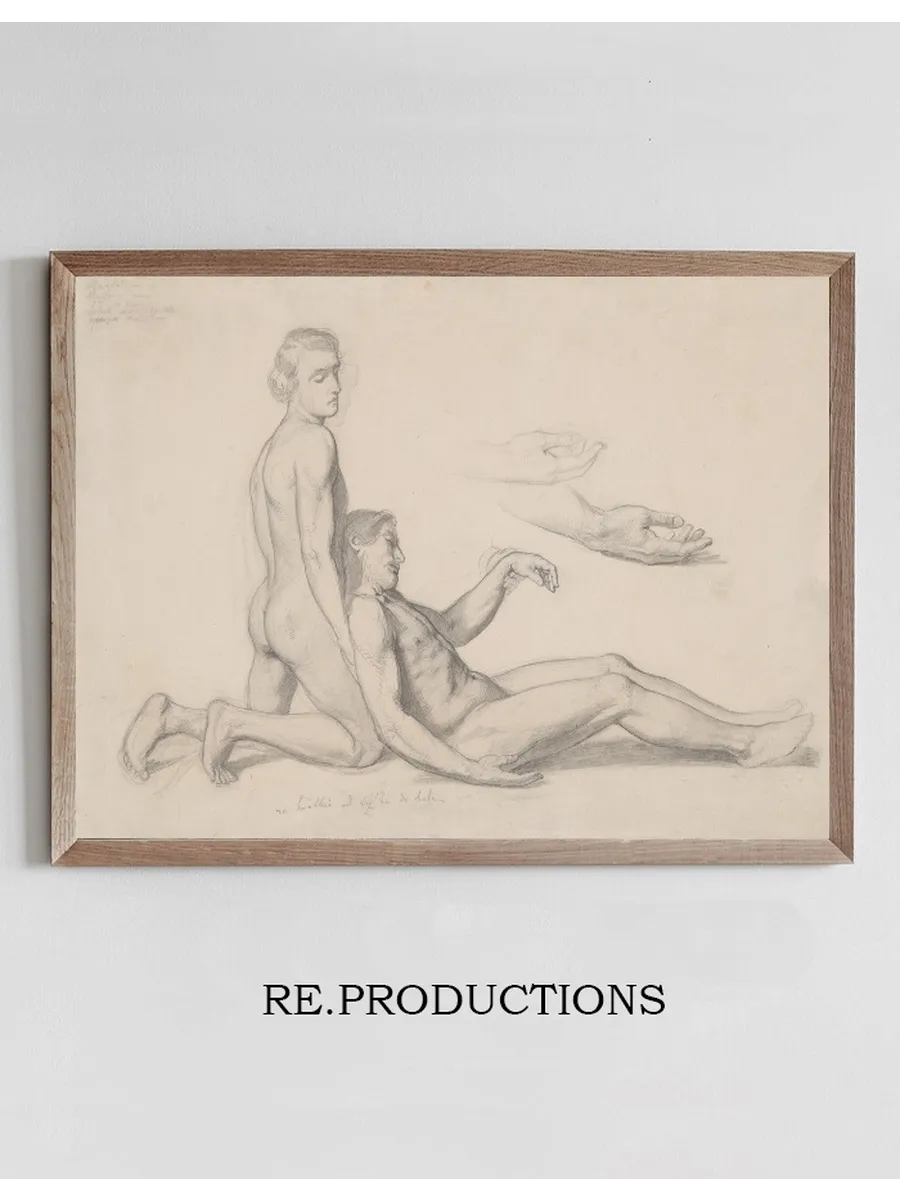 Study of Nude Males to the Scene with Nicodemus Supporting Christ's Body to the Painting Entombment