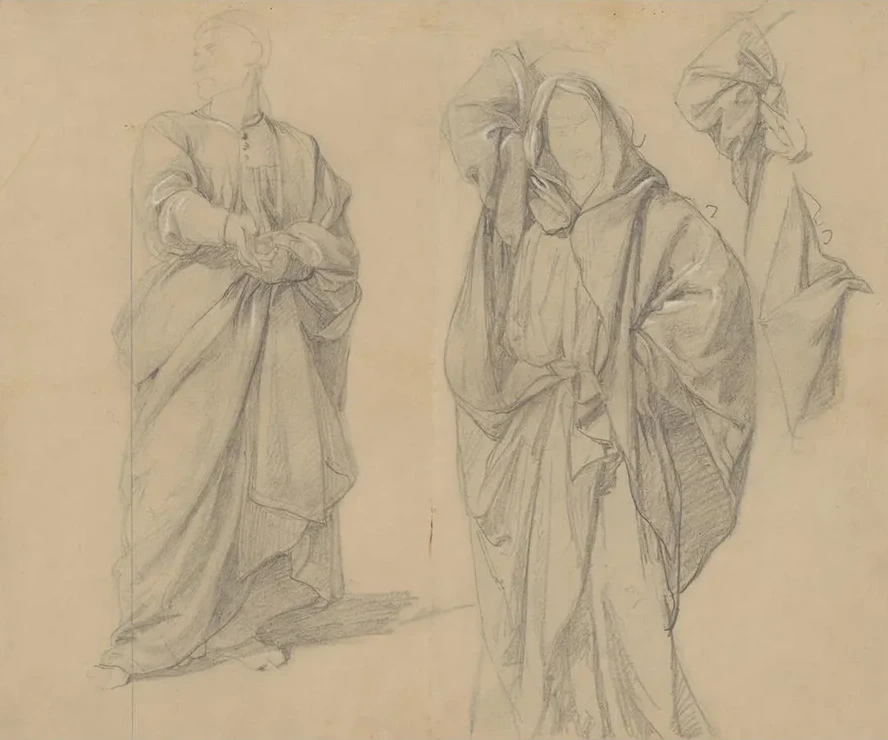 Study of Robes of the High Priest and the Man in Turban to the Painting Martyrdom of St. Matthias