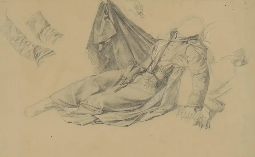 Study of Robes to the Figure of Josaphat Kuntsevych to the Painting Martyrdom of St Josaphat Kuntsevych